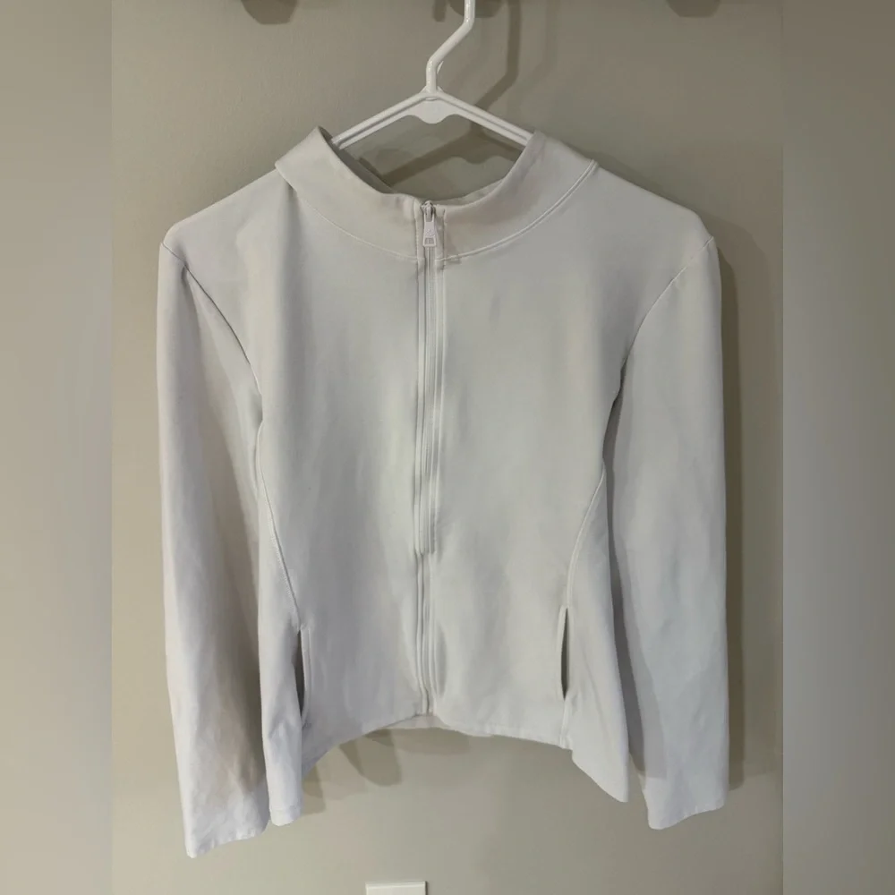 Beyond Yoga On The Go Mock Neck Sweatshirt - Cloud White - Size Extra Large XL